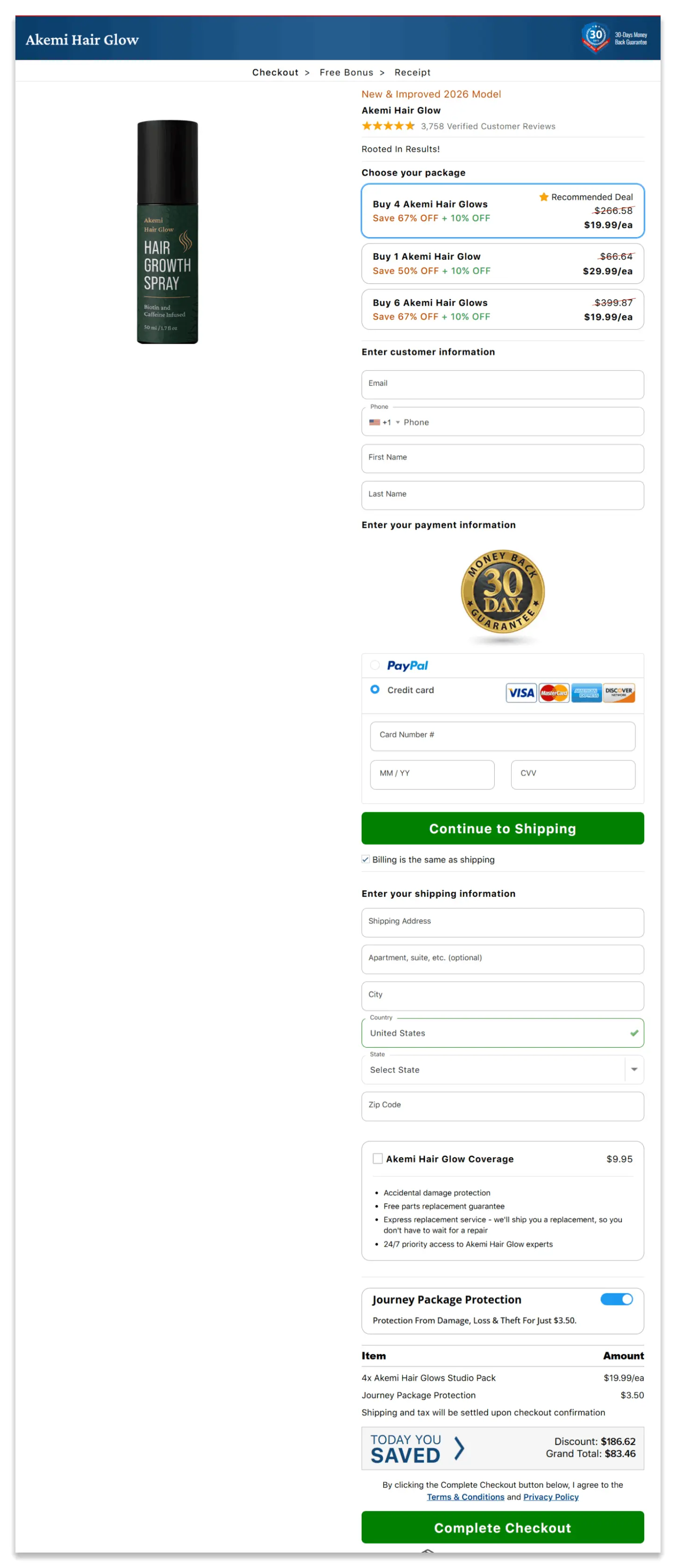 Akemi hair glow Secure Checkout Page