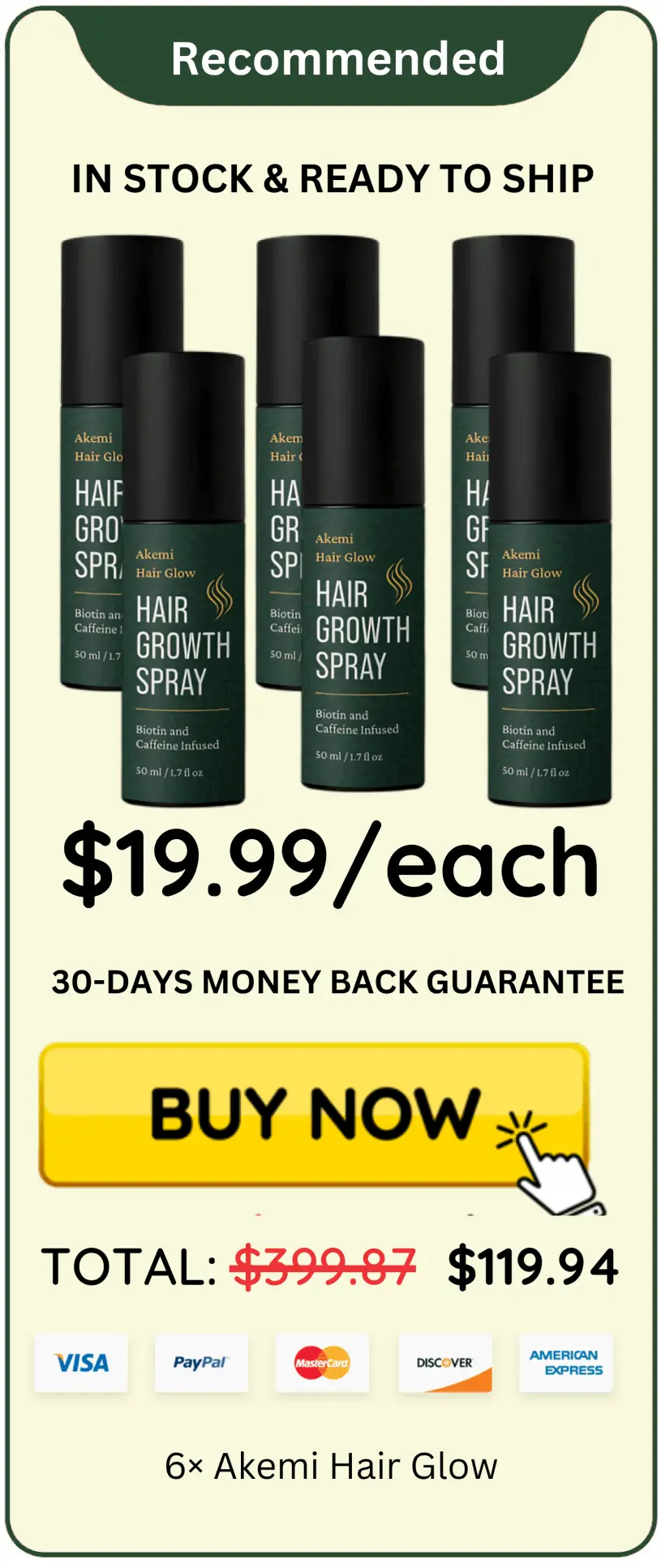 Akemi hair glow offer package price 